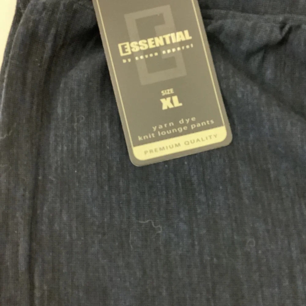 Essentials by 7 Apparel Cotton Blend Knit Lounge Pants Pockets XL New Yarn Dye